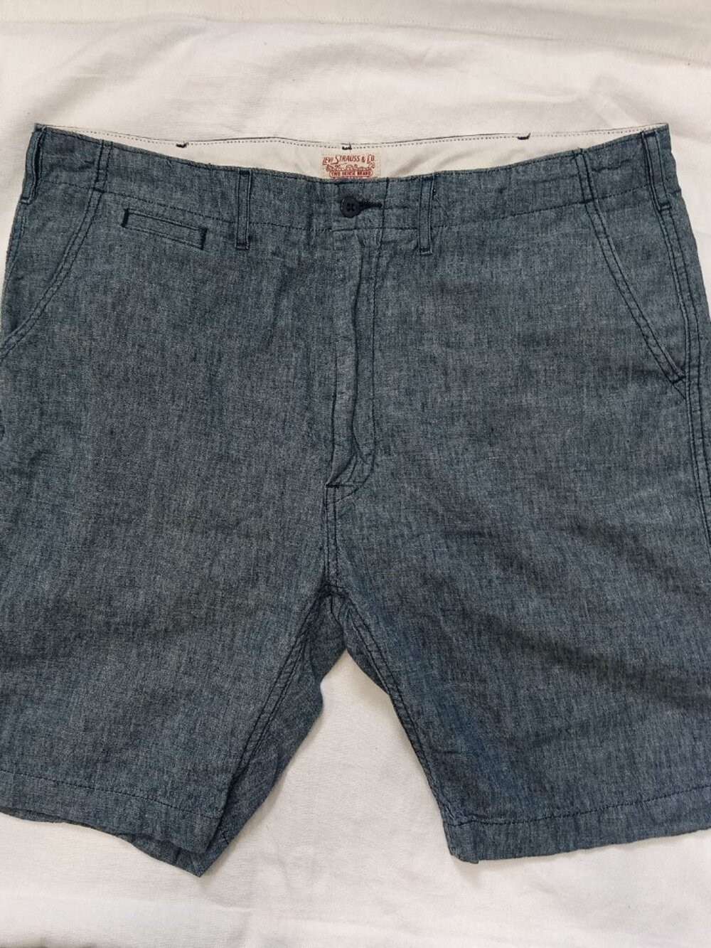 Levi's Two Horse Brand Blue Size 36 Linen/Cotton Shorts